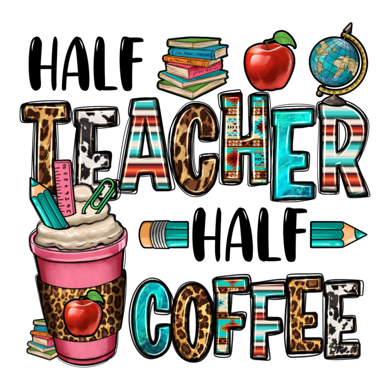 Half Teacher Half Coffee Premium Tee by OliviaCreatesArt | Teevron