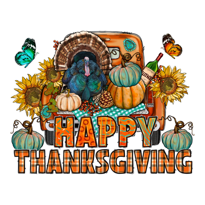 Happy Thanksgiving With Truck Bbs Ladies Tee by BundleAndBundleShop | Teevron