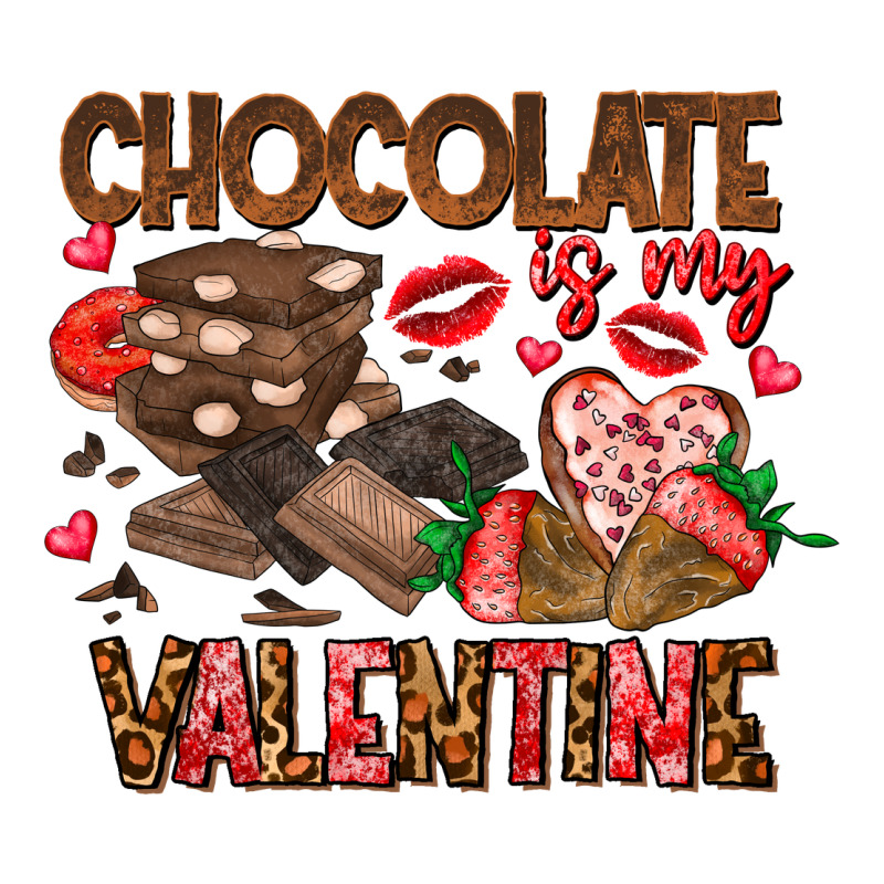 Chcolate Is My Valentine Long Sleeve Tee by CowhideDigitalArt | Teevron