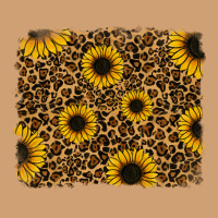 Leopard Sunflowers Background Vintage Tee | Teevron