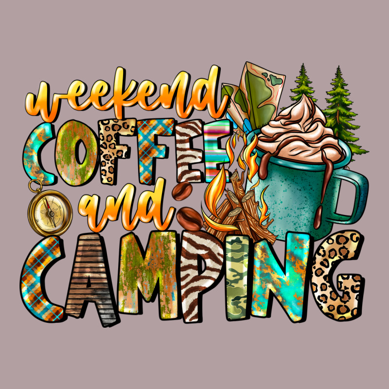 Weekends Coffee And Camping Vintage Hoodie by CowhideDigitalArt | Teevron