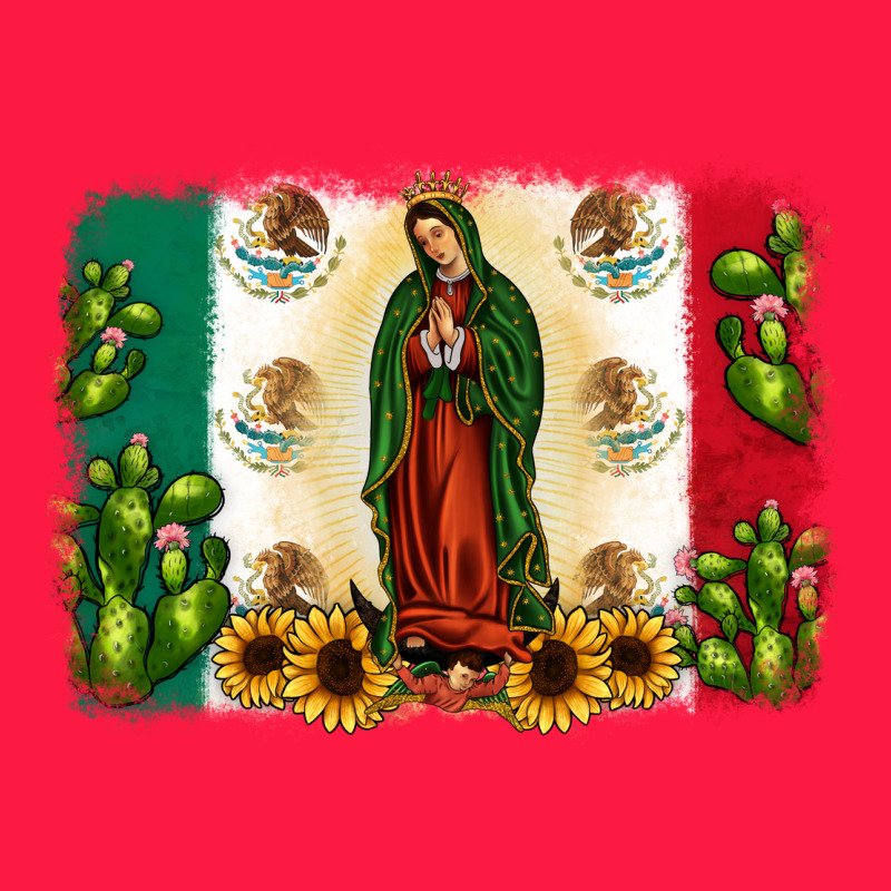 Mexican Flag Our Lady Of Guadalupe Zipper Hoodie by JahusDesignShop | Teevron