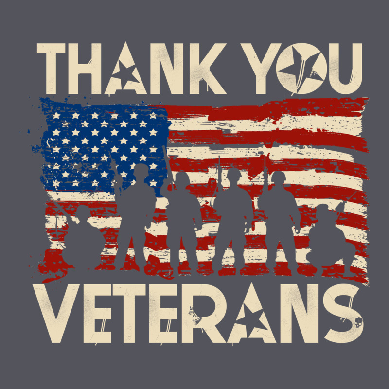 Thank You Veterans American Flag Patriotic Vintage Hoodie by baoMotion | Teevron