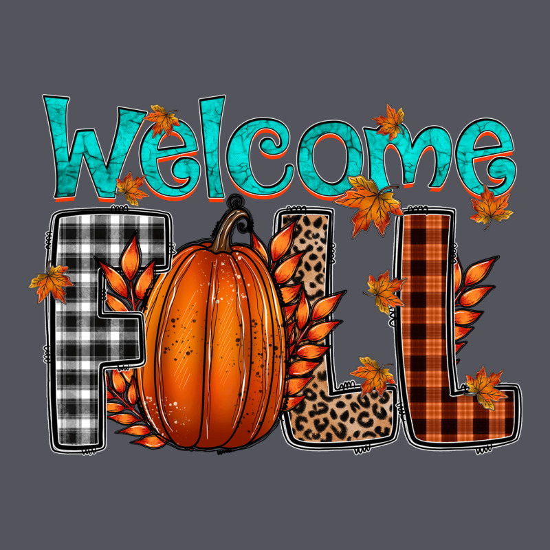 Welcome Fall Vintage Hoodie by CowhideDigitalArt | Teevron
