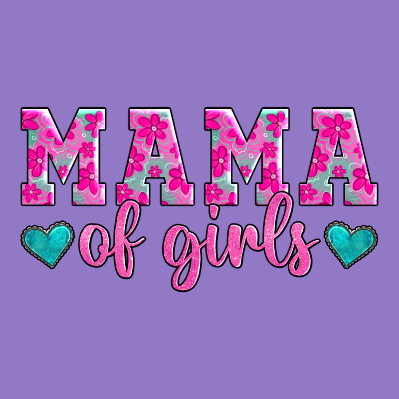 Mama Of Girls Floral Pattern Turquoise Heart Urban Hoodie by Jasminsmagicworld | Teevron