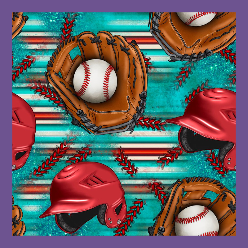 Baseball Helmet And Glove With Serape Seamless Pattern Vintage Tee by BundleAndBundleShop | Teevron