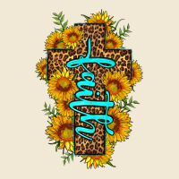 Faith Sunflower Leopard Cross Olivia Premium Tee | Teevron