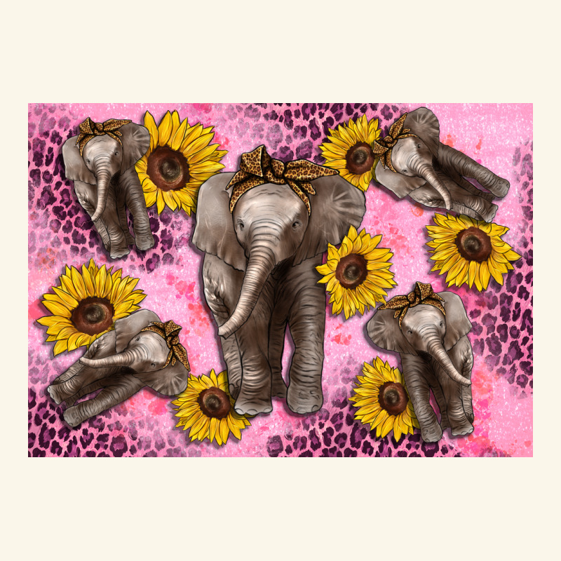 Baby Elephant Sunflowers Kid's Bottle Premium Hoodie by Artiststas | Teevron