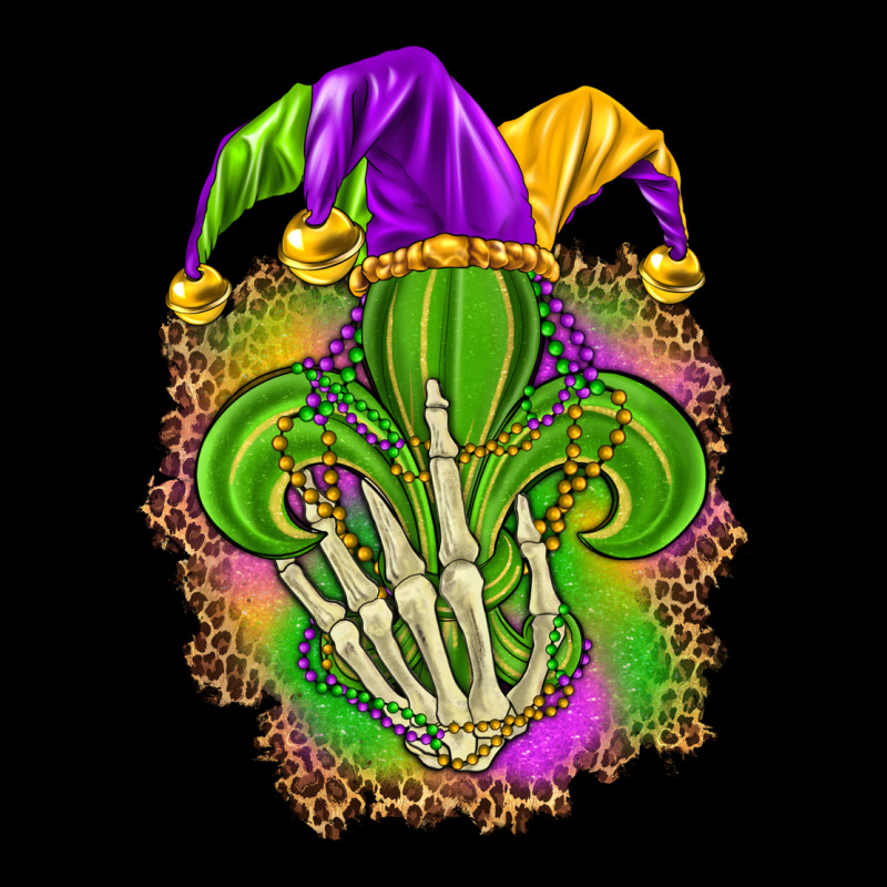 Mardi Gras With Skeleton Hand Heavy Core Tee by HowdyJamesFarm | Teevron