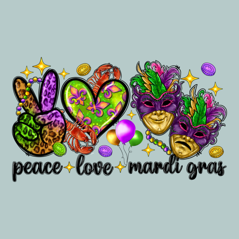 Peace Love Mardi Gras Heavy Core Tee by HowdyJamesFarm | Teevron