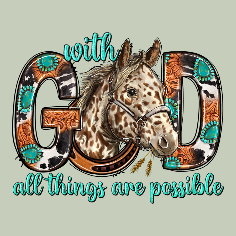 With God All Things Are Possible With Horse Bbs Ladies Tee by BundleAndBundleShop | Teevron