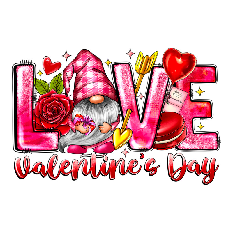 Love Valentines Day Gnome Long Sleeve Tee by CowhideDigitalArt | Teevron