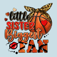 Little Sister Biggest Fan Basketball Ladies Tee | Teevron