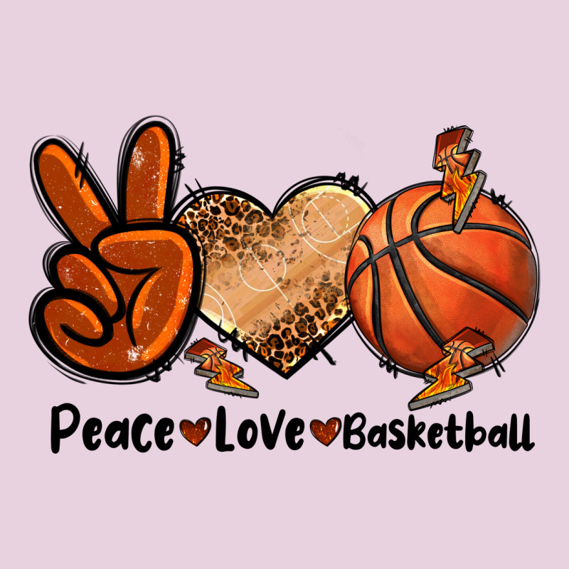 Peace Love Basketball Ladies Tee by FaDigitalArtStudio | Teevron