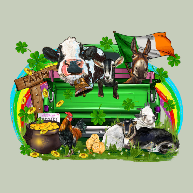 St. Patrick's Day Farm Animal Truck Ladies Tee by FaDigitalArtStudio | Teevron