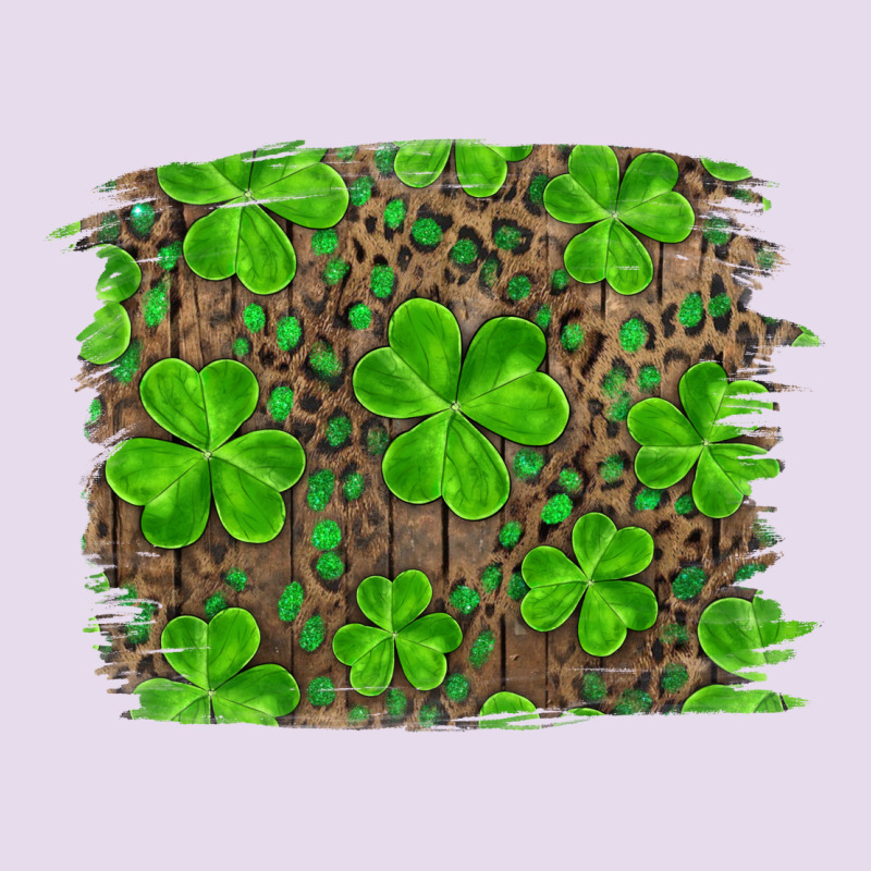 St Patrick's Day Shamrock And Leopard Distressed Background Premium Hoodie by RanaPortraitStore | Teevron