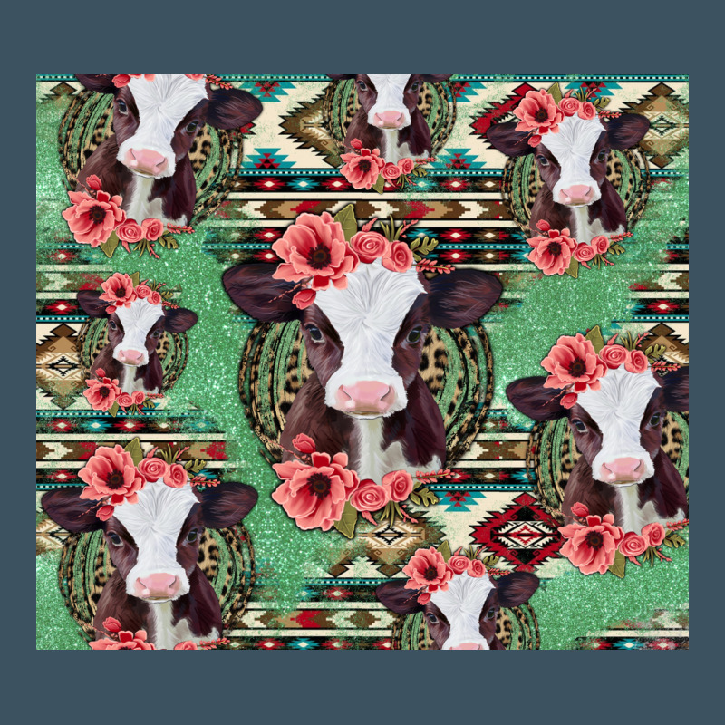 Baby Cow Floral Aztec Tumbler Urban Heavy Tee by Jasminsmagicworld | Teevron