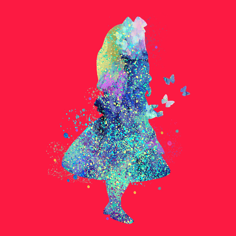 Watercolor Splatter Alice In Wonderland T Shirt Design Zipper Hoodie by PixelWave | Teevron