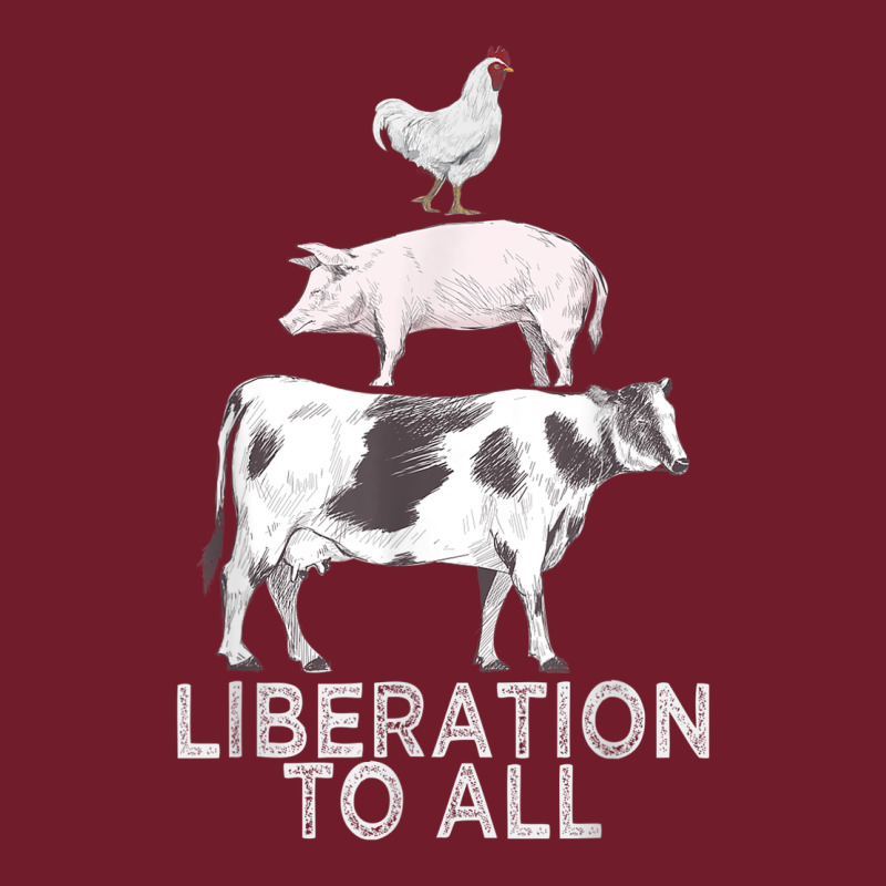 Liberation To All Vegan Vegetarian Food Animal Love Zipper Hoodie by PixelWave | Teevron