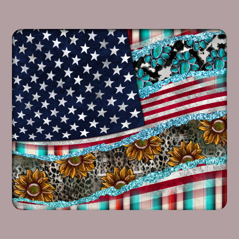 American Flag Mouse Pad Vintage Hoodie by CowhideDigitalArt | Teevron