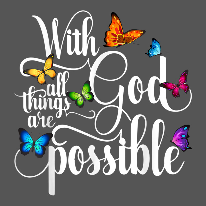With God All Things Are Possible  Religious Butterfly Art Zipper Hoodie by InspiraDesign | Teevron
