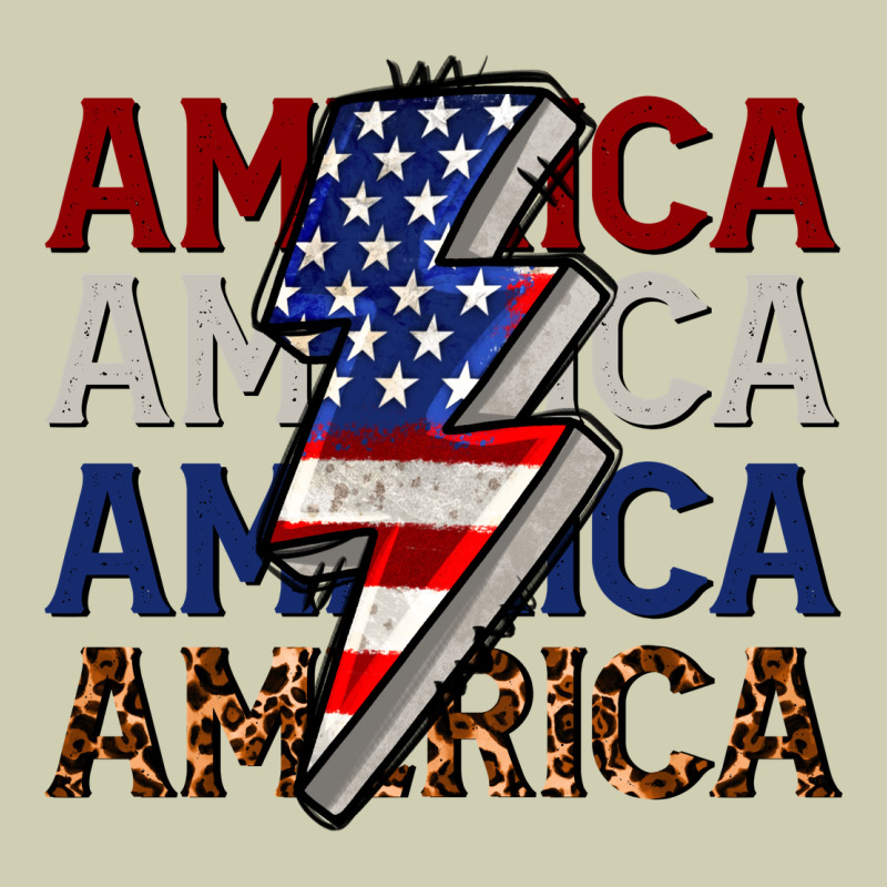 America With Lightning Bold Heavy Core Tee by CowGirlArtShop | Teevron