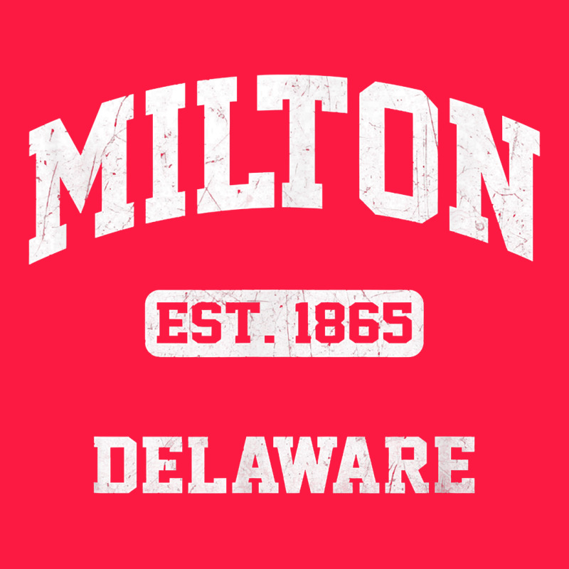 Milton Delaware De Vintage State Athletic Style T Shirt Zipper Hoodie by InspiraDesign | Teevron