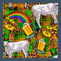 St. Patricks Cow With Rainbow And Beer Seamless Urban Heavy Tee | Teevron