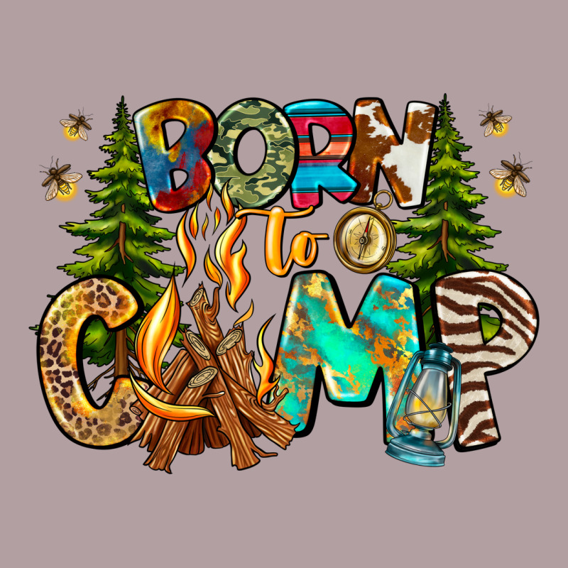 Born To Camp Vintage Hoodie by CowhideDigitalArt | Teevron