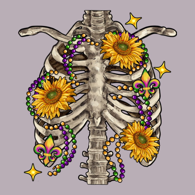 Mardi Gras Chest Sunflowers Skeleton Vintage Tee by FaDigitalArtStudio | Teevron