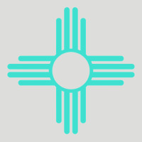 New Mexico Zia Sun In Turquoise Blue Zipper Hoodie | Teevron