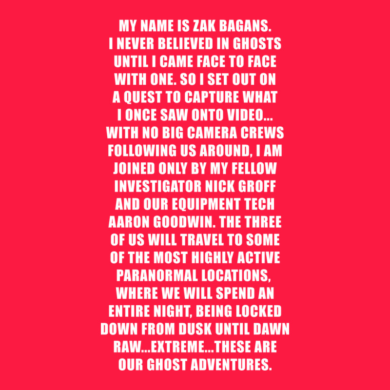 My Name Is Zak Bagans - Ghost Adventures Zipper Hoodie by SnappyArt | Teevron