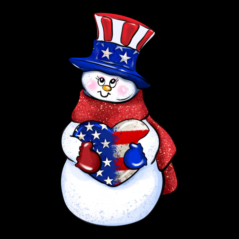 Patriotic Snowman 4th Of July Heavy Core Tee by HowdyJamesFarm | Teevron