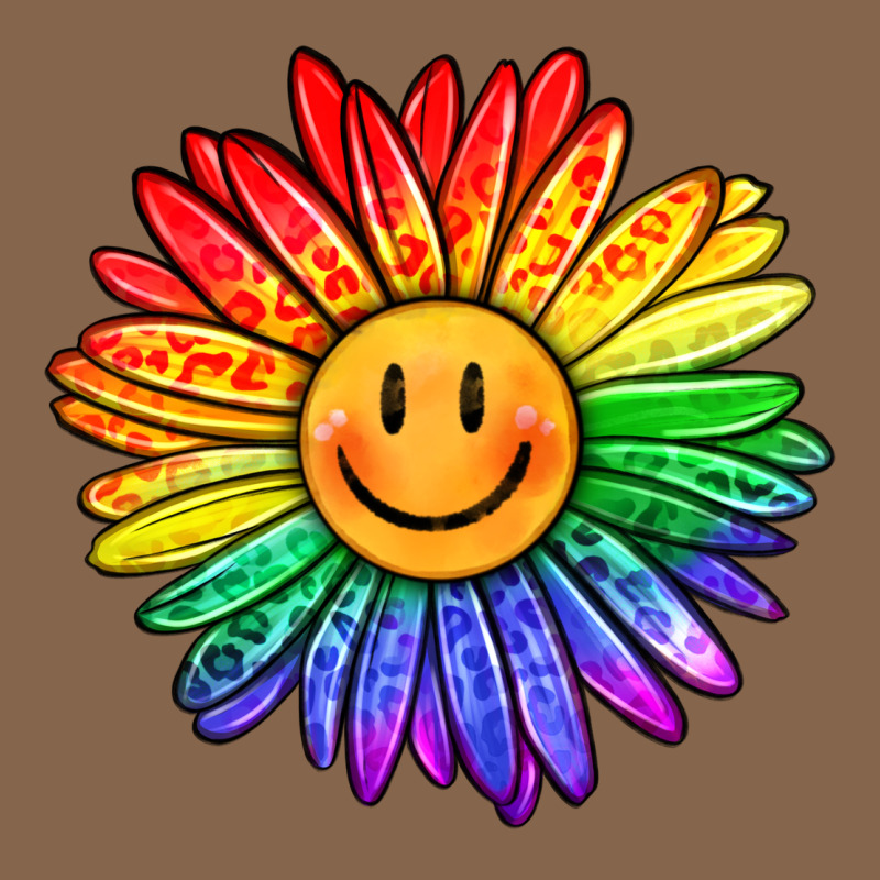 Rainbow Smiley Face Sunflower Premium Tee by OliviaCreatesArt | Teevron