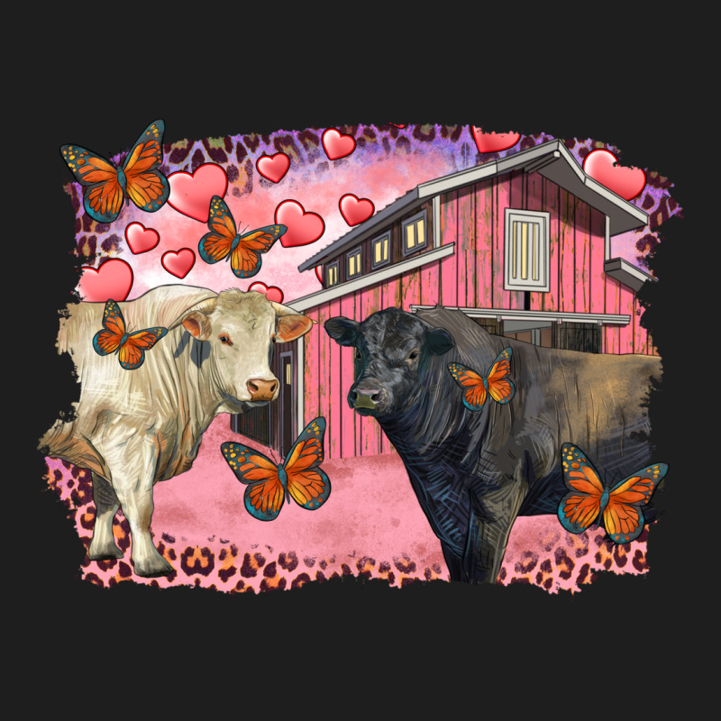 Valentine's Day Barn And Black Angus With Charolais Heavyweight Hoodie by RanaPortraitStore | Teevron