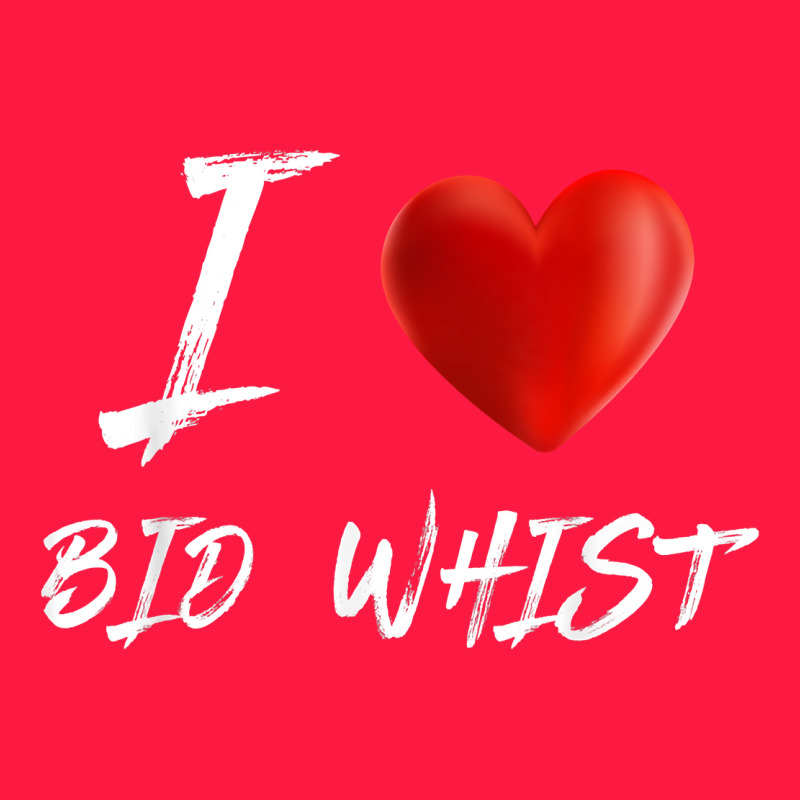I Love Heart Bid Whist Card Game T Shirt Zipper Hoodie by ArtMosaic | Teevron