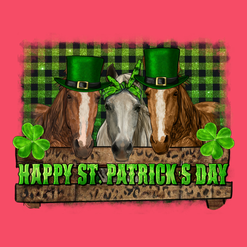 Happy St. Patrick's Day Horses With Leprechaun Hat And Bandana Premium Sweatshirt by RanaPortraitStore | Teevron