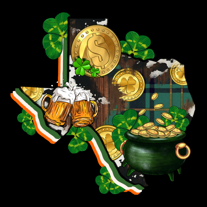 Texas Map St Patricks Day Ladies Tee by FaDigitalArtStudio | Teevron