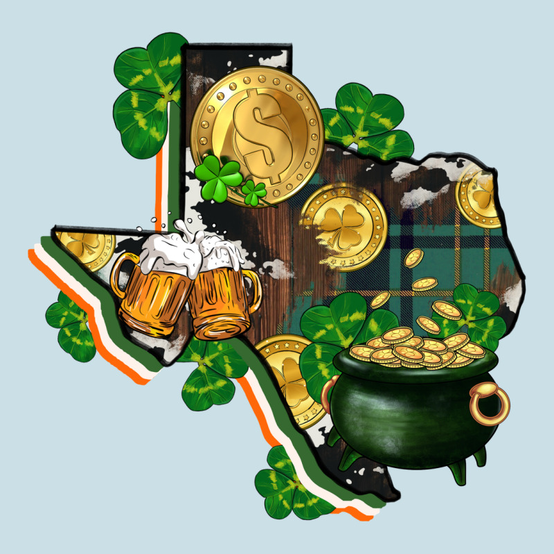 Texas Map St Patricks Day Ladies Tee by FaDigitalArtStudio | Teevron