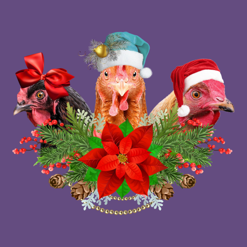 Chickens Christmas Vintage Hoodie by CowhideDigitalArt | Teevron