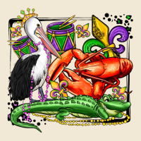 Mardi Gras Pelican Crawfish Crocodile Premium Tee | Teevron