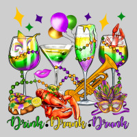 Drink Drank Drunk Mardi Gras Wine Glasses Olivia Premium Tee | Teevron