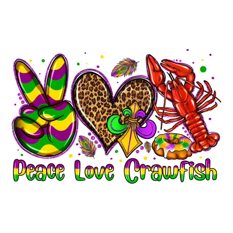 Peace Love Crawfish Olivia Premium Tee by OliviaCreatesArt | Teevron