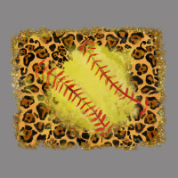 Watercolor Glitter Leopard Softball Background Vintage Tee | Teevron