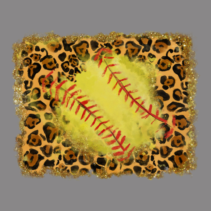 Watercolor Glitter Leopard Softball Background Vintage Tee by RanaPortraitStore | Teevron