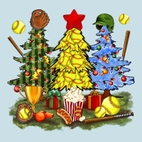 Christmas With Softball Trees Bbs Ladies Tee | Teevron