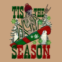 Tis The Season Skeleton Snowboard Vintage Tee | Teevron