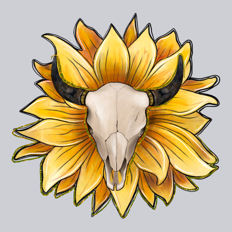 Sunflower Bull Skull Heavyweight Sweatshirt by JahusDesignShop | Teevron