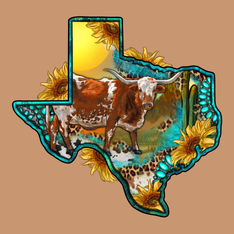 Western Texas Map With Longhorn Bull Heavyweight Hoodie by RanaPortraitStore | Teevron