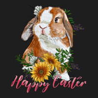 Happy Easter With Bunny And Sunflowers Heavyweight Hoodie | Teevron